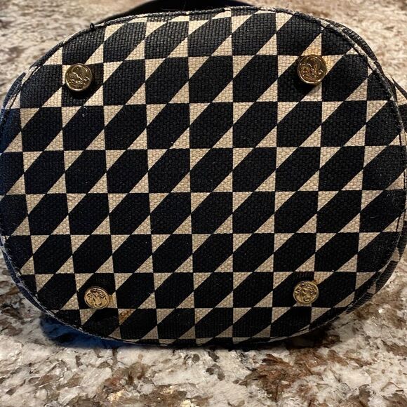 Spartina 449 Stylish Black and White Geometric‎ Women's Bag - Picture 6 of 10